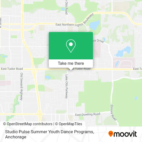 Studio Pulse Summer Youth Dance Programs map