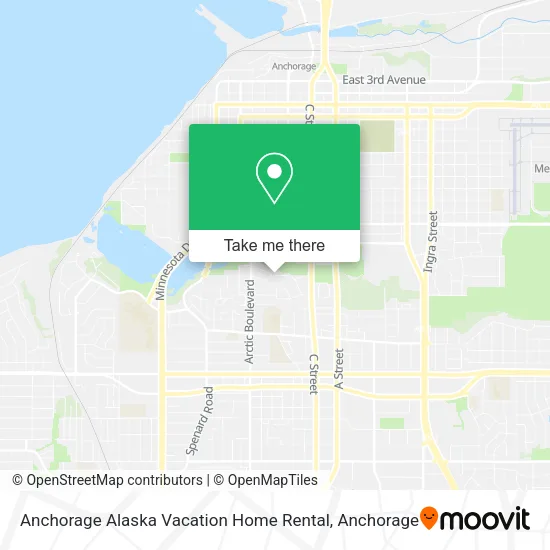 Anchorage Alaska Vacation Home Rental map