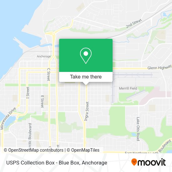 USPS Collection Box - Blue Box map