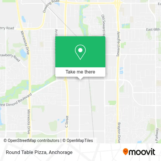 Round Table Pizza map