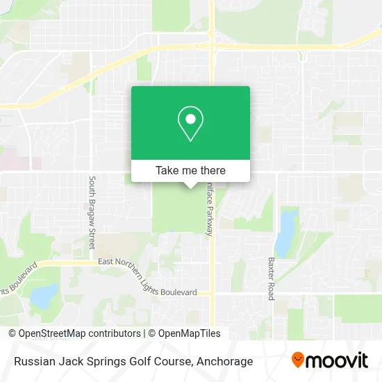 Russian Jack Springs Golf Course map