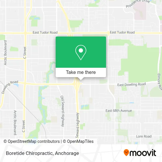 Boretide Chiropractic map