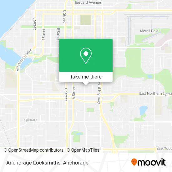 Anchorage Locksmiths map