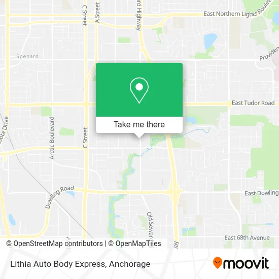 Lithia Auto Body Express map