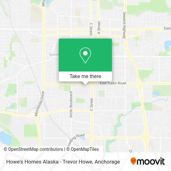 Howe's Homes Alaska - Trevor Howe map