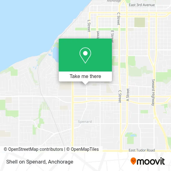 Shell on Spenard map