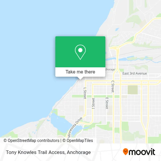 Tony Knowles Trail Access map