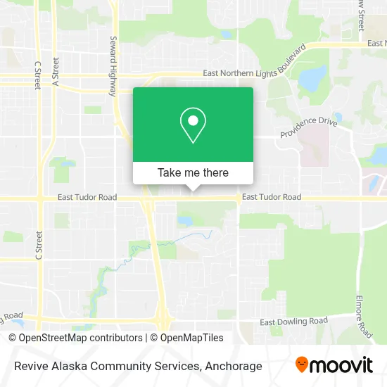 Revive Alaska Community Services map