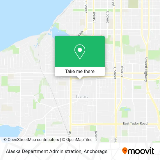 Alaska Department Administration map