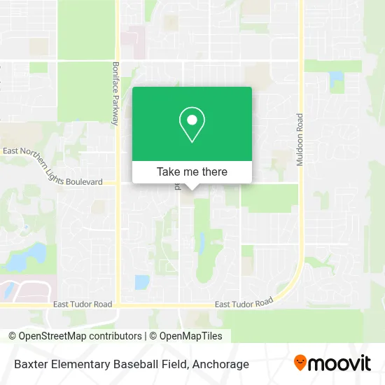 Baxter Elementary Baseball Field map