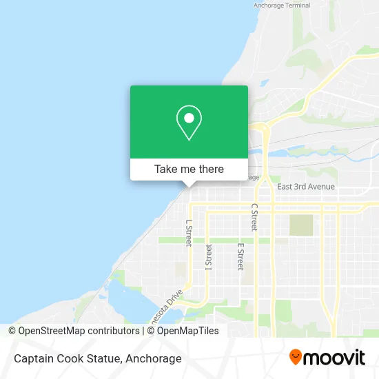 Captain Cook Statue map