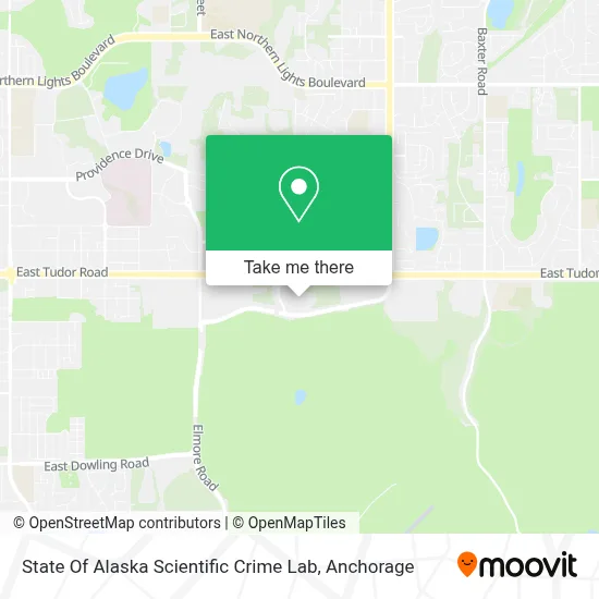 State Of Alaska Scientific Crime Lab map