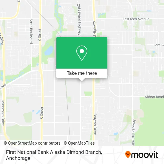 First National Bank Alaska Dimond Branch map