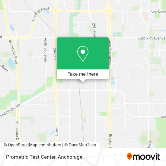 Prometric Test Center map