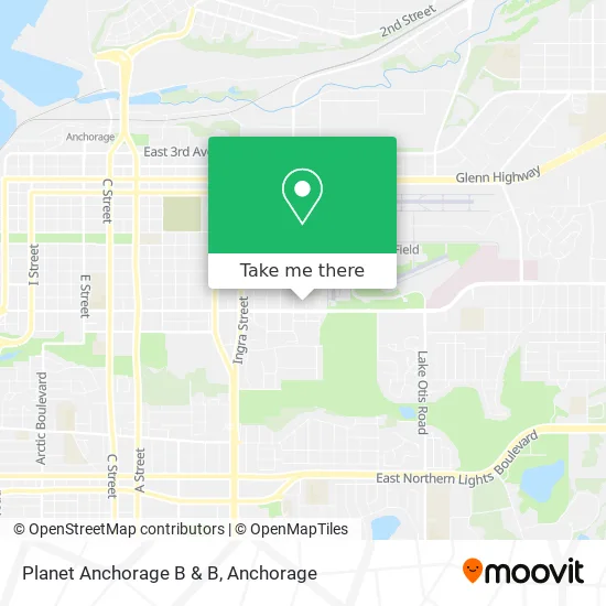 Planet Anchorage B & B map