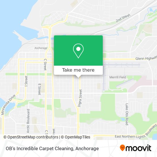 OB's Incredible Carpet Cleaning map