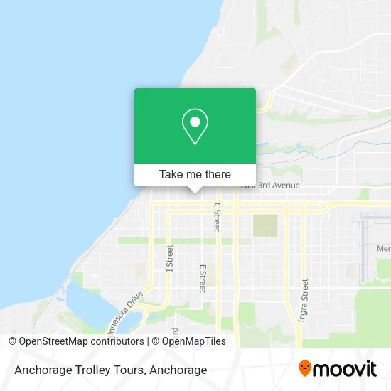 Mapa de Anchorage Trolley Tours