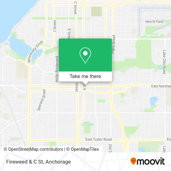 Fireweed & C St map
