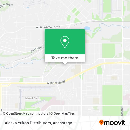 Mapa de Alaska Yukon Distributors