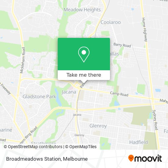 Broadmeadows Station map
