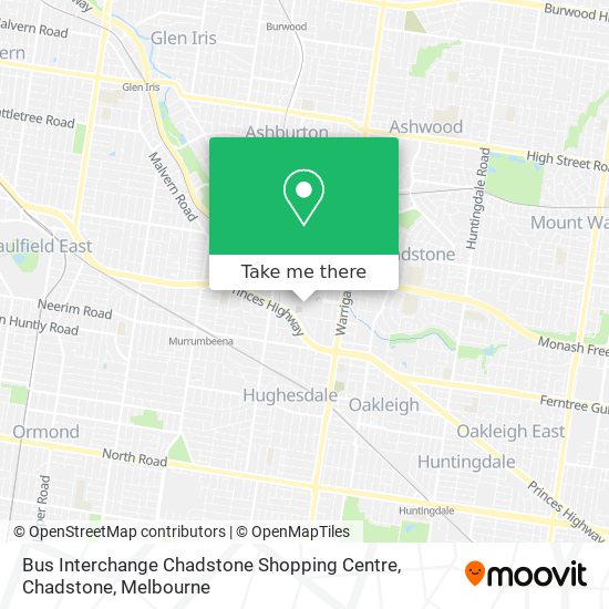 Bus Interchange Chadstone Shopping Centre, Chadstone map