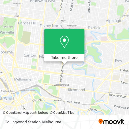 Collingwood Station map