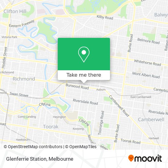 Glenferrie Station map