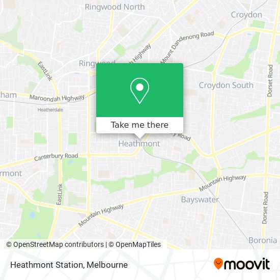 Heathmont Station map