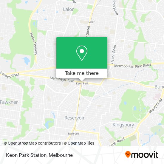 Keon Park Station map