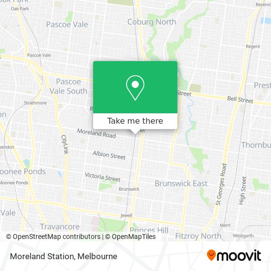 Moreland Station map