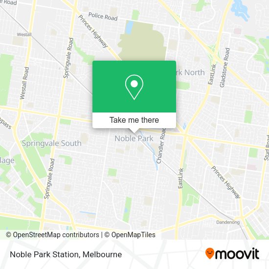 Noble Park Station map