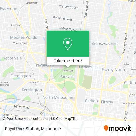 Royal Park Station map