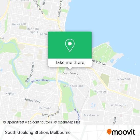 South Geelong Station map