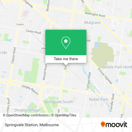 Mapa Springvale Station