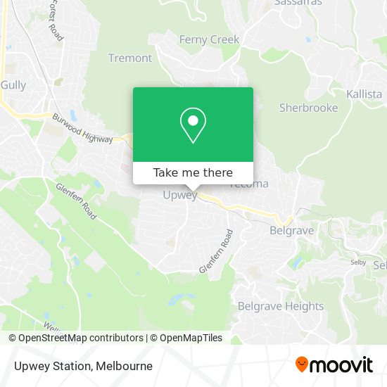 Upwey Station map