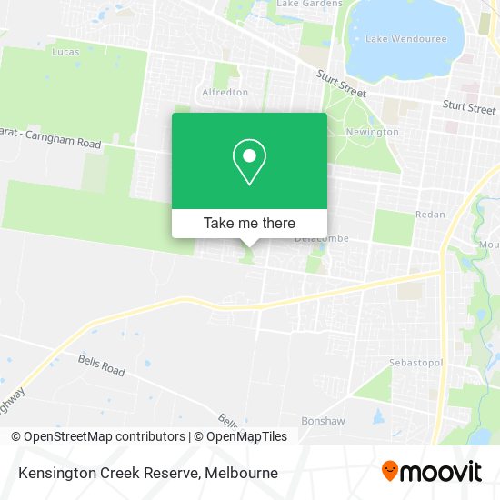 Kensington Creek Reserve map