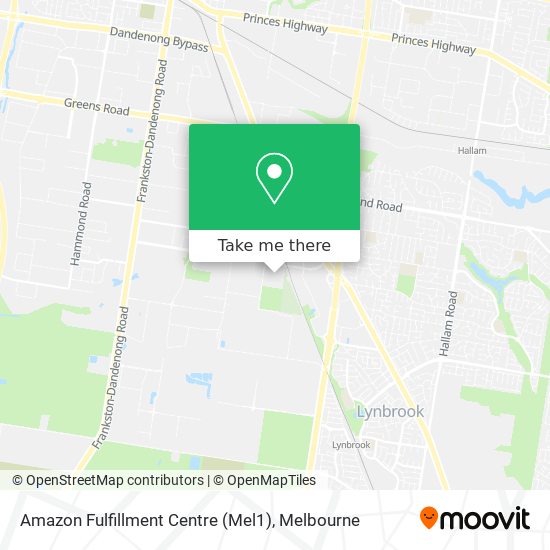 Amazon Fulfillment Centre (Mel1) map