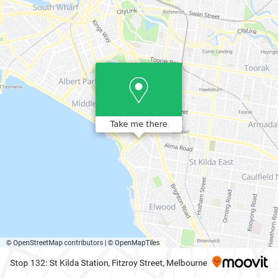 Stop 132: St Kilda Station, Fitzroy Street map