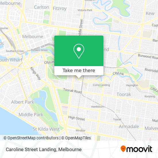 Mapa Caroline Street Landing