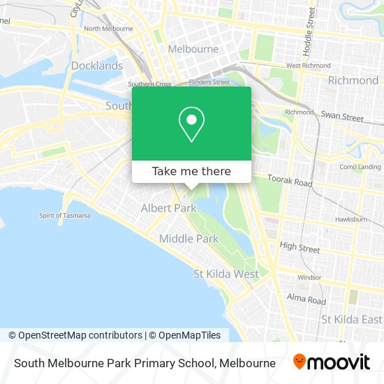 Mapa South Melbourne Park Primary School