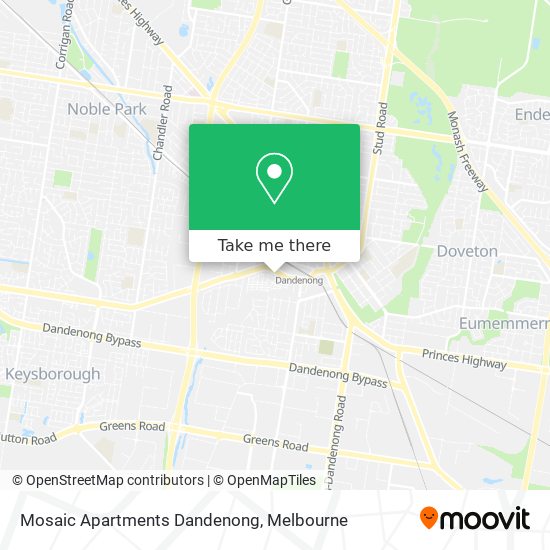 Mosaic Apartments Dandenong map