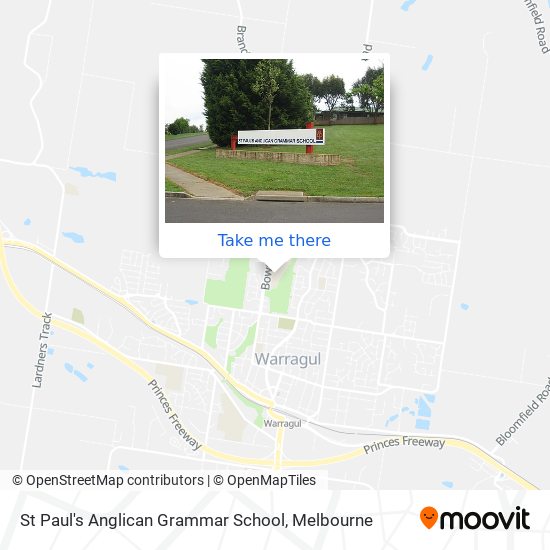 Mapa St Paul's Anglican Grammar School