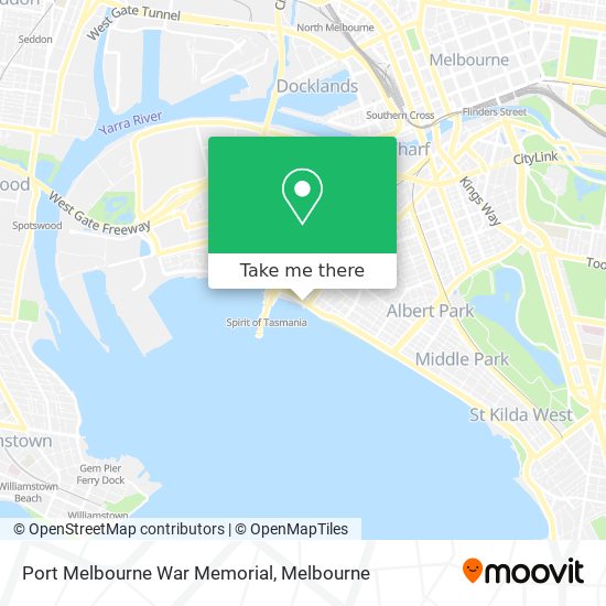 Mapa Port Melbourne War Memorial