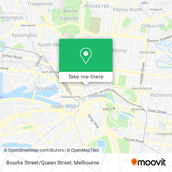 Bourke Street/Queen Street map