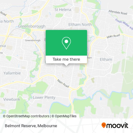 Belmont Reserve map