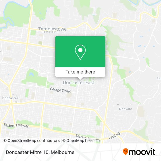 Doncaster Mitre 10 map