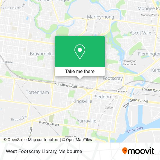 West Footscray Library map