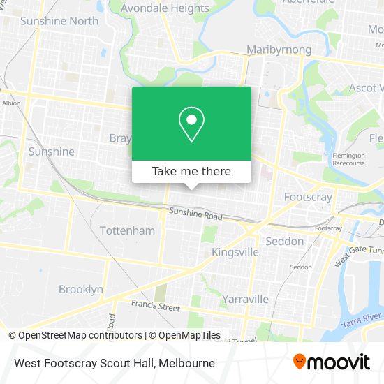 West Footscray Scout Hall map