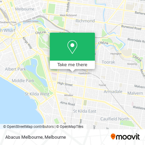 Mapa Abacus Melbourne