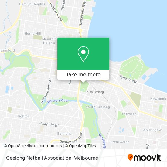 Geelong Netball Association map